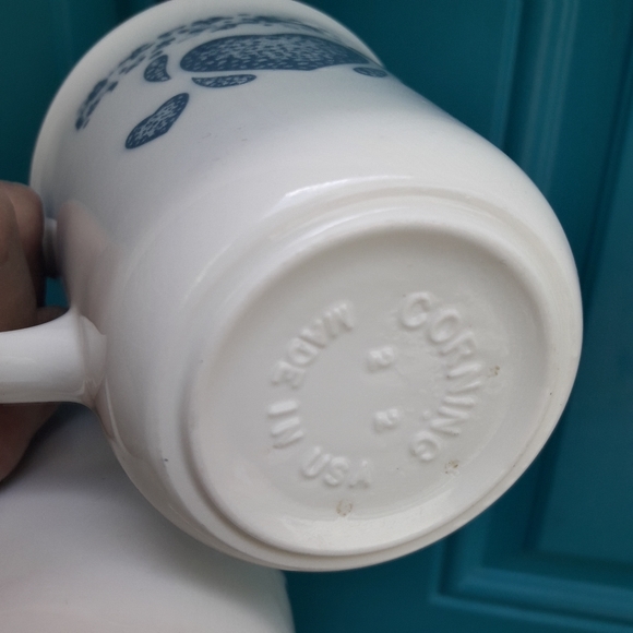 Vintage Mug Corning Ware Blue Heart Country - Picture 7 of 10